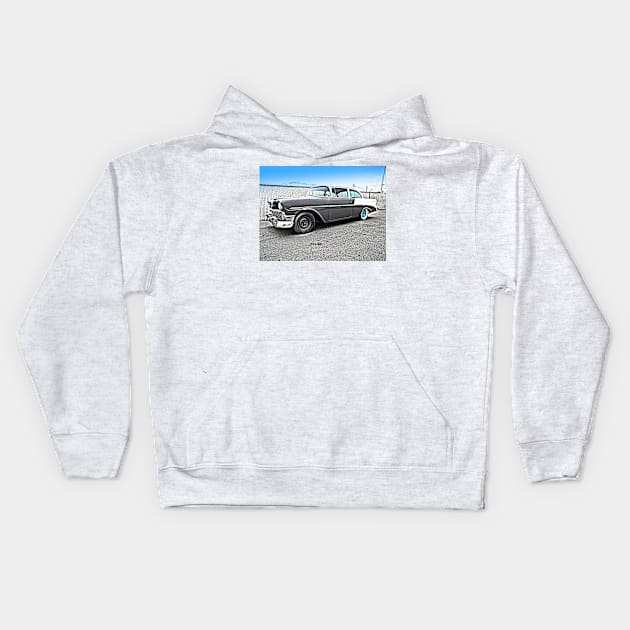 Ratty 1956 Chevrolet Kids Hoodie by Hot Rod America